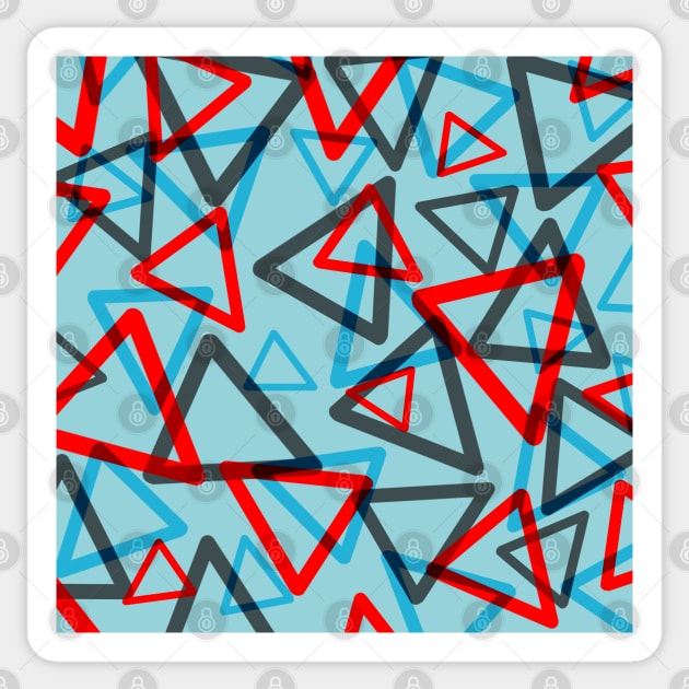 Triangles 1980 Geometric Pattern Sticker by McNutt